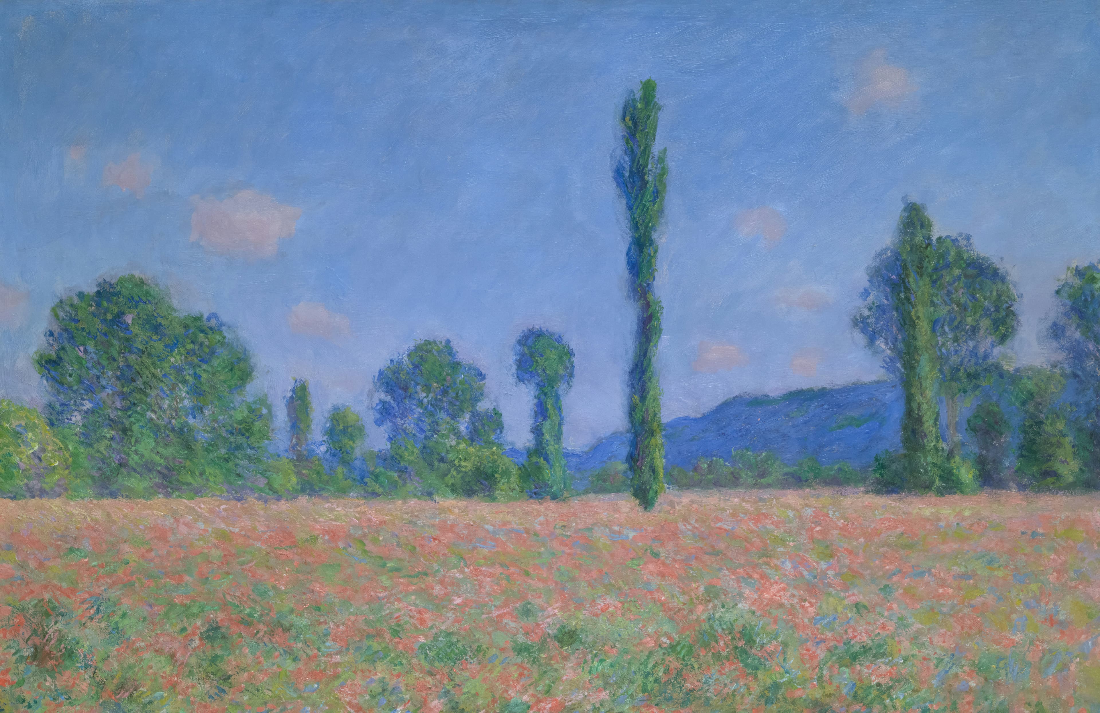 Monet painting - poppy-field